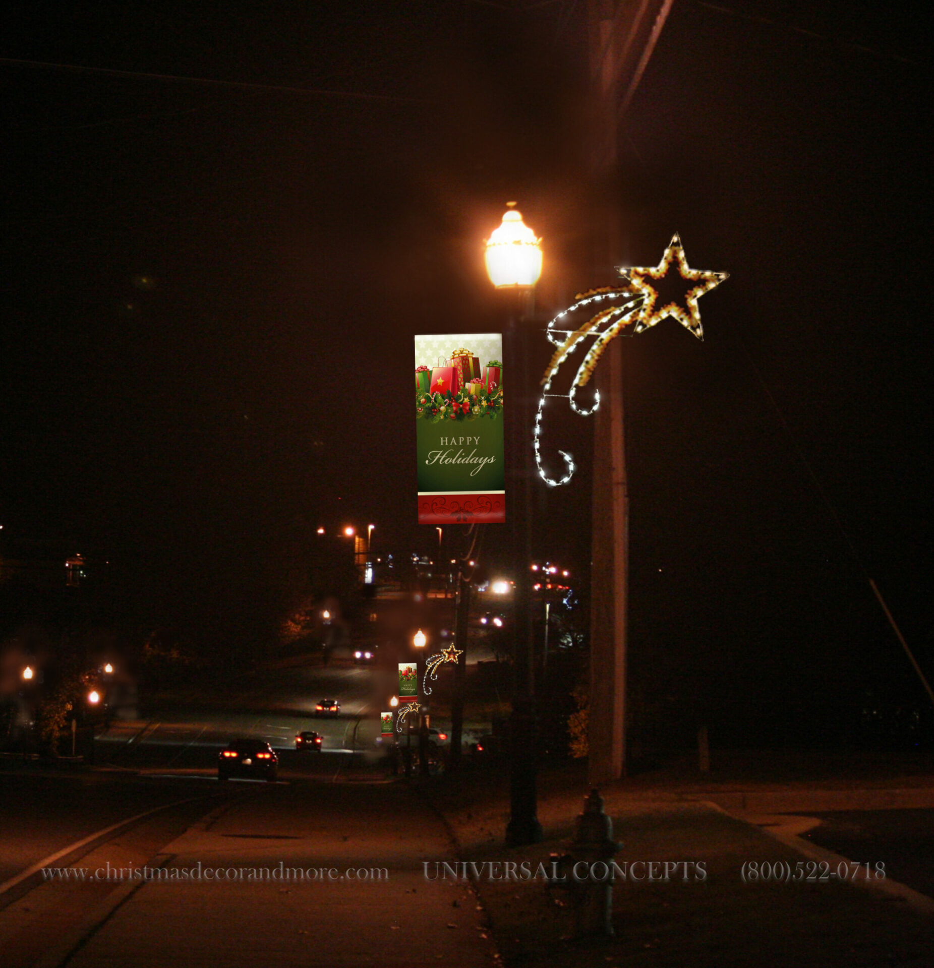 Our Shooting Star Pole Decor with Banner - Universal Concepts